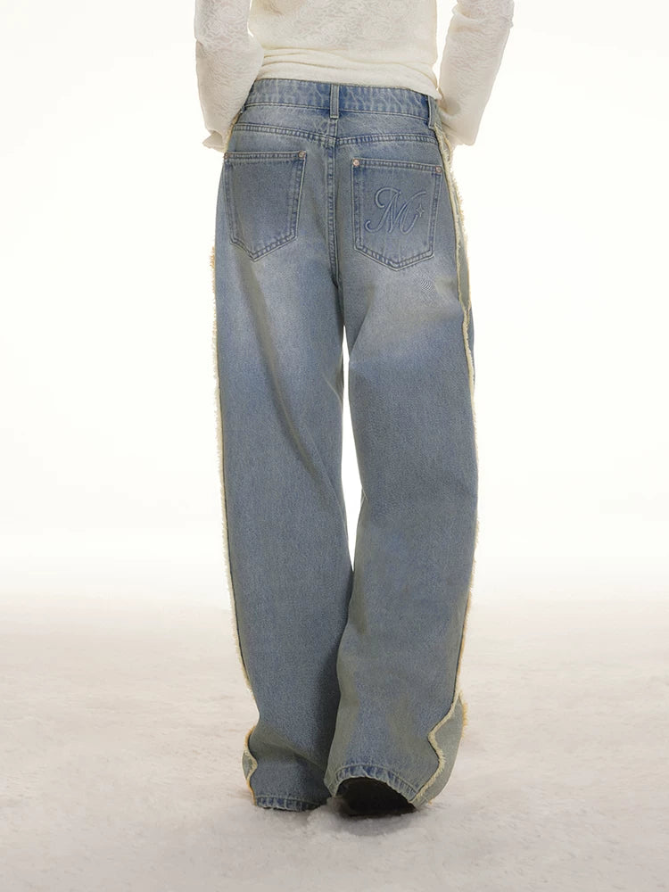 IMONE Vintage Spliced Rough Jeans