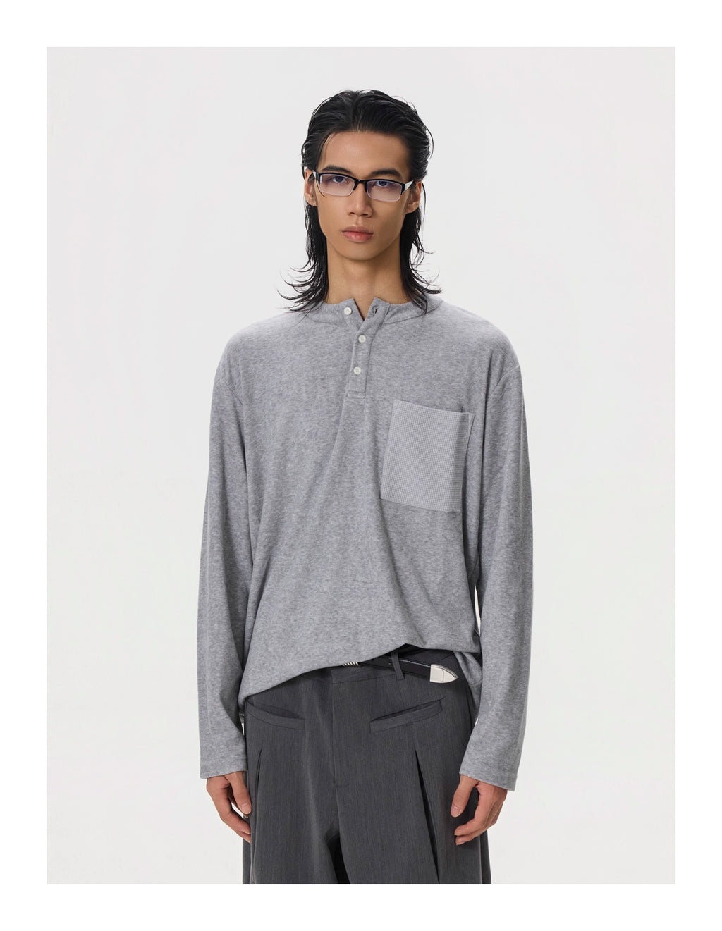 BTSG Soft Waxy Loose Woolen Inner Long Sleeve