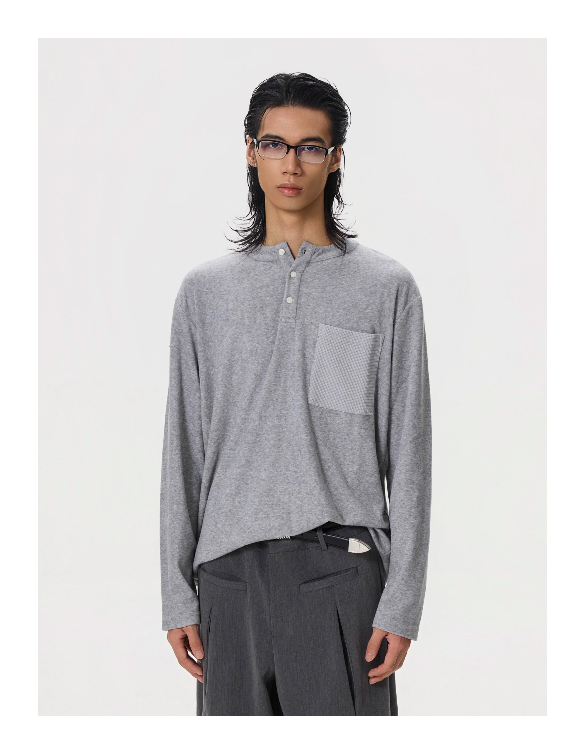 BTSG Soft Waxy Loose Woolen Inner Long Sleeve