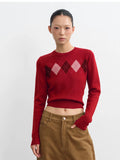LINY LIBERTY Vintage Diamond-knit Sweater