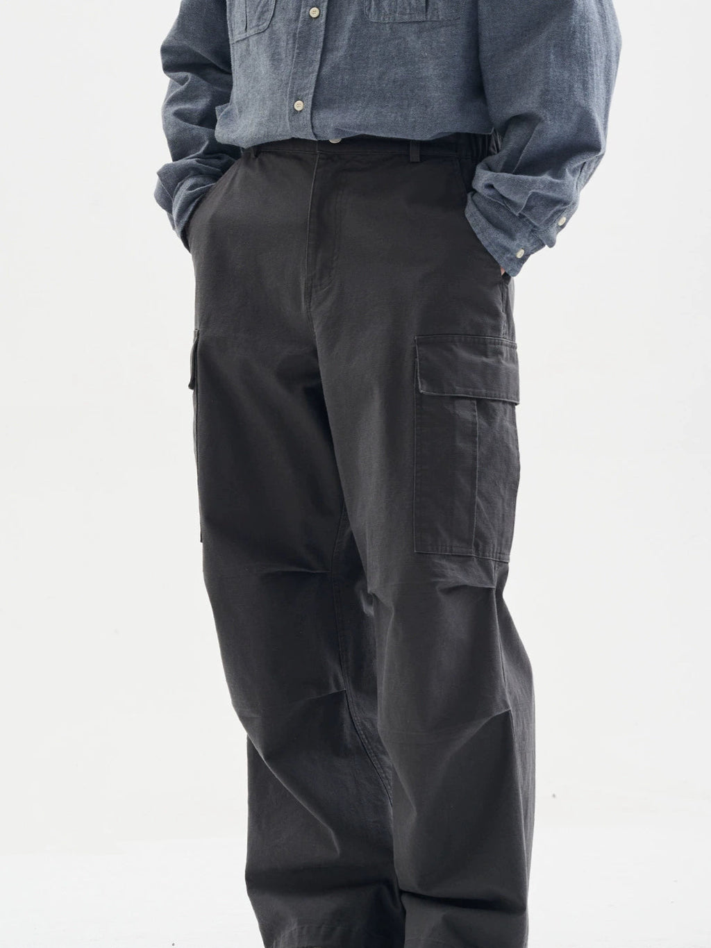 BUTTBILL Bamboo Cotton Leavened Washed Japanese Commuter Pants