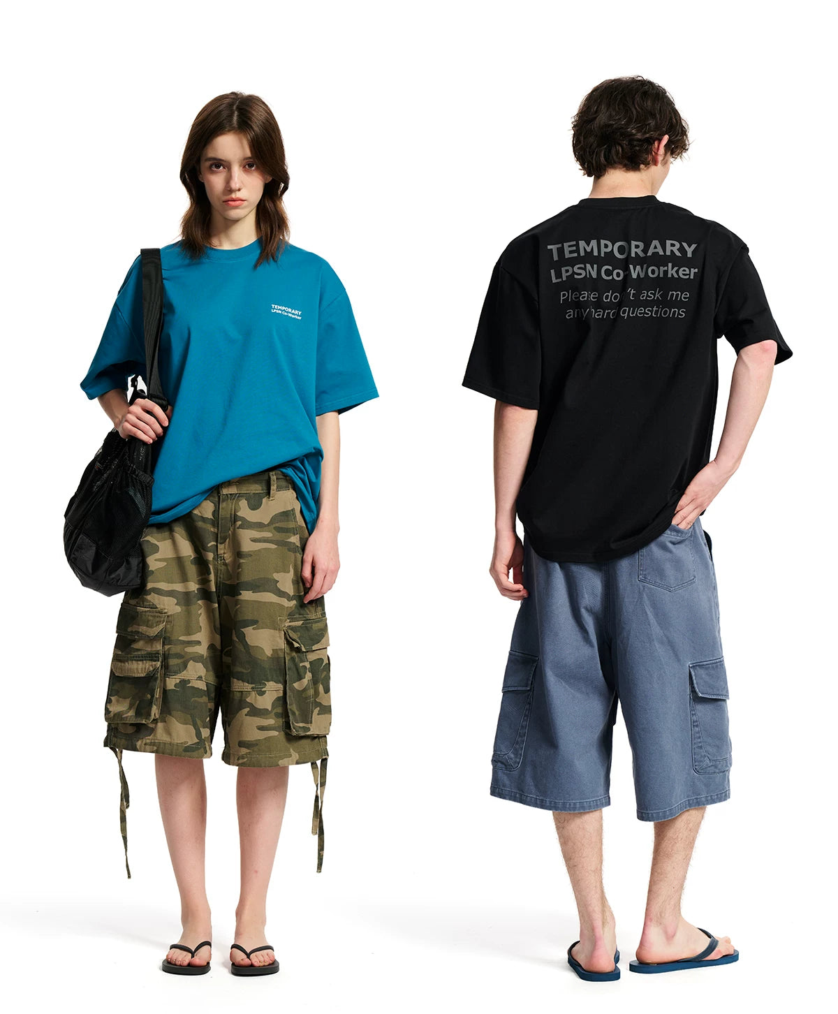 Loopsoon Fun Text Print Versatile Fashion Tee