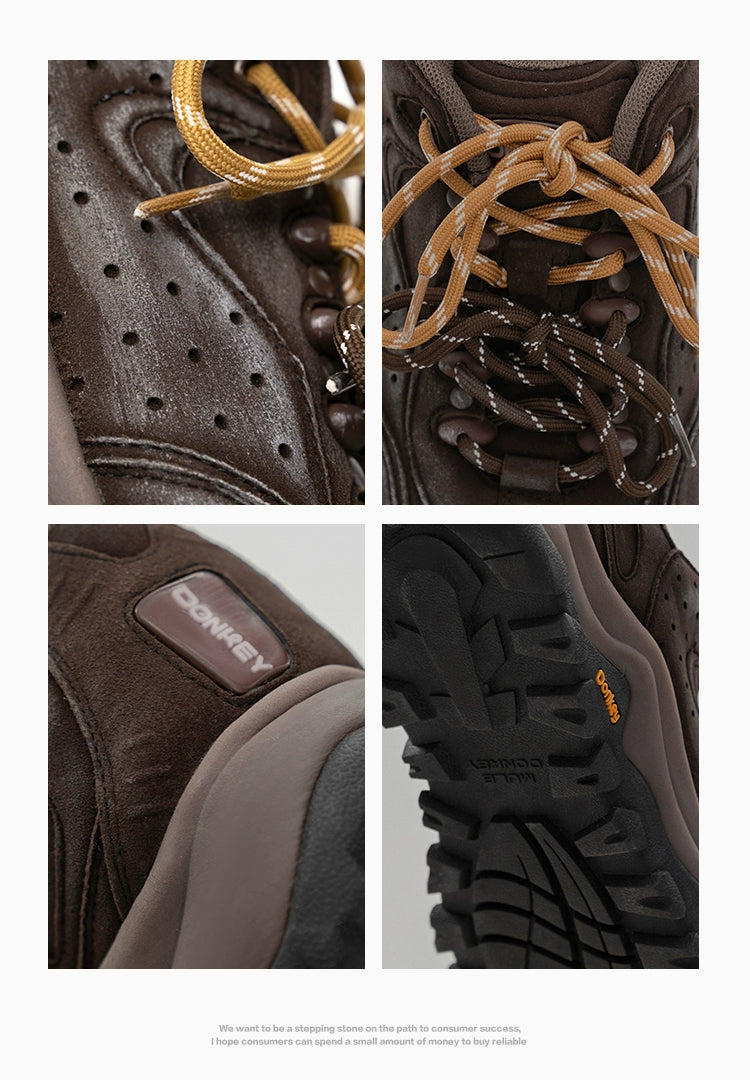 Donkey Makes Old Contrasting Color Breathable Casual Sneakers