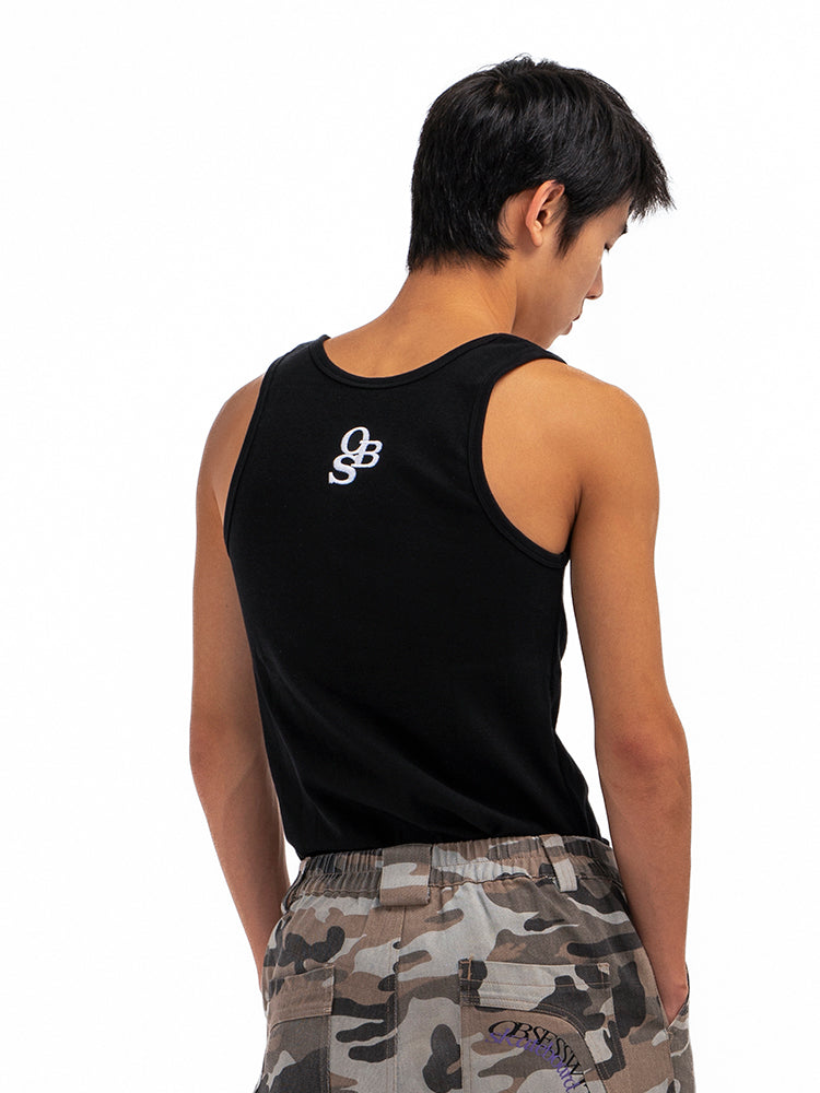 OBSESSWITH high elastic ribbed knitted vest