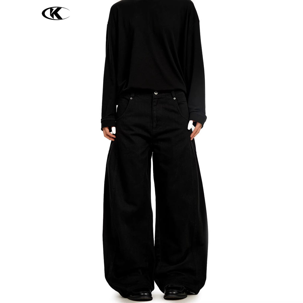 11KN retro wide-leg loose casual trousers