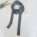 YORSOY Checkered High-end Narrow Silk Scarf