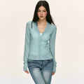 Anna Aneae V-neck Slim-fit Slim-fit Knitted Cardigan