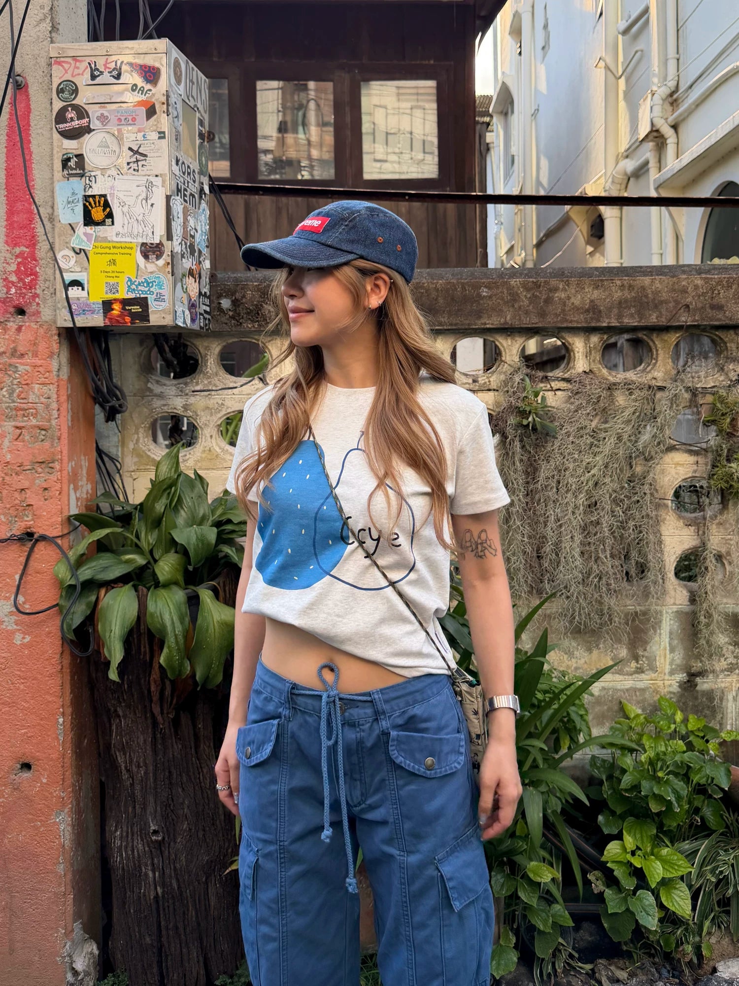 CCYE Pear Print Shoulder Versatile Tee