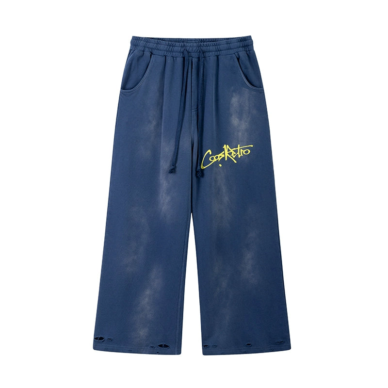 CoosRetro Washed, Distressed, Statement and Versatile Sweatpants