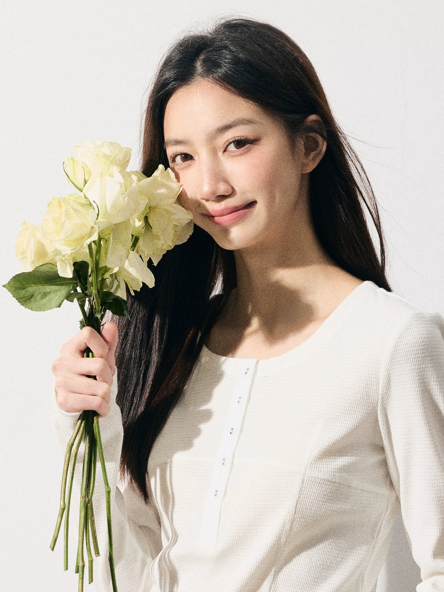 RPB BRAND Waffle Neck Shoulder Waist Short Bottom Top