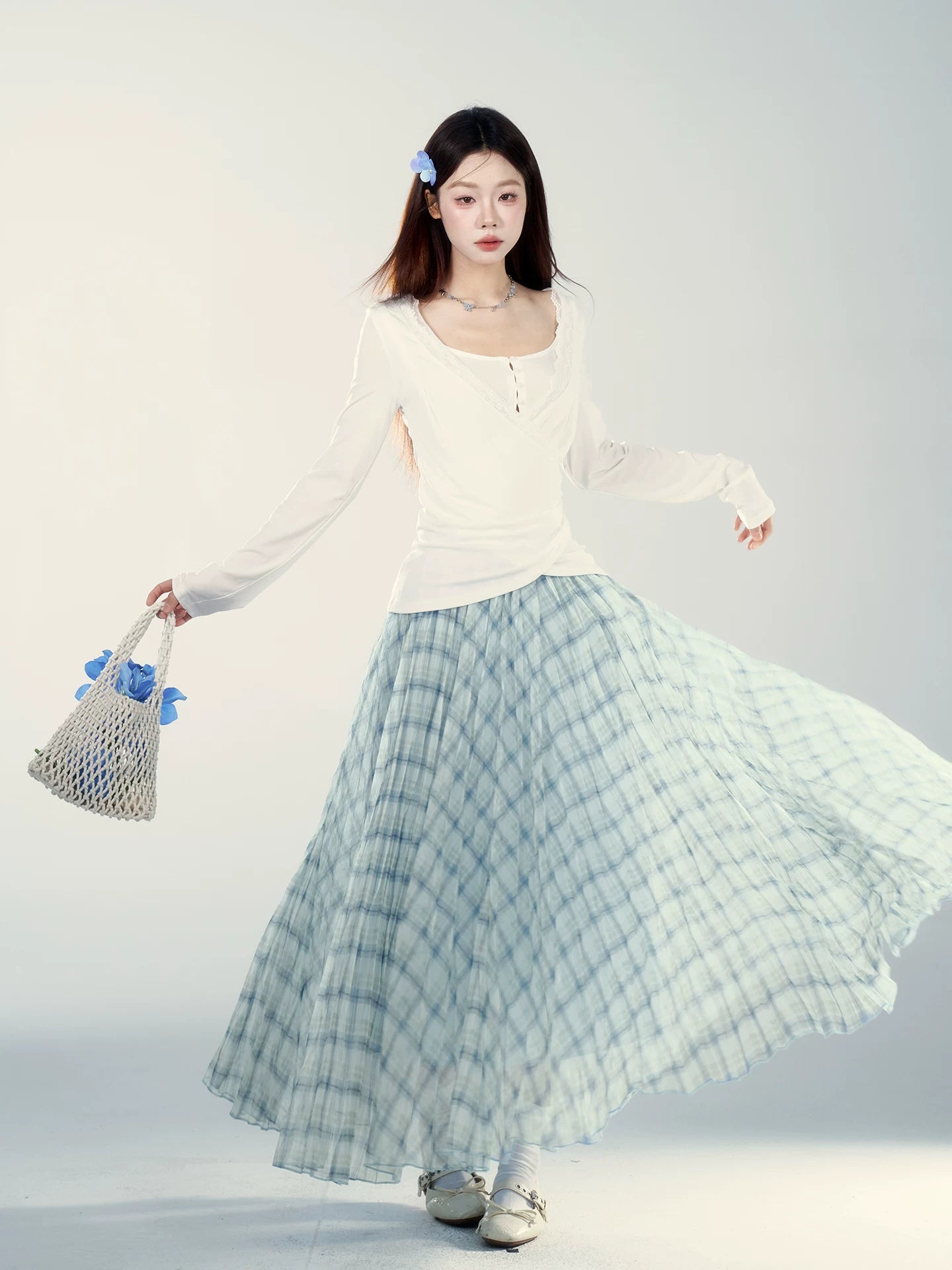 Wildberry Waist Plaid Skirt