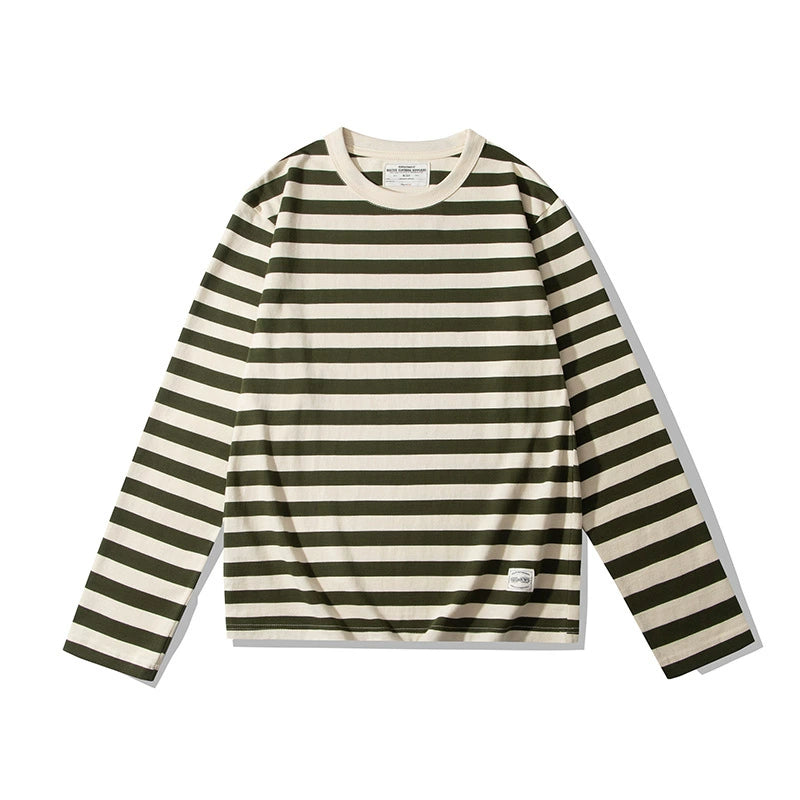 PrintAce Vintage Loose Striped Long Sleeve