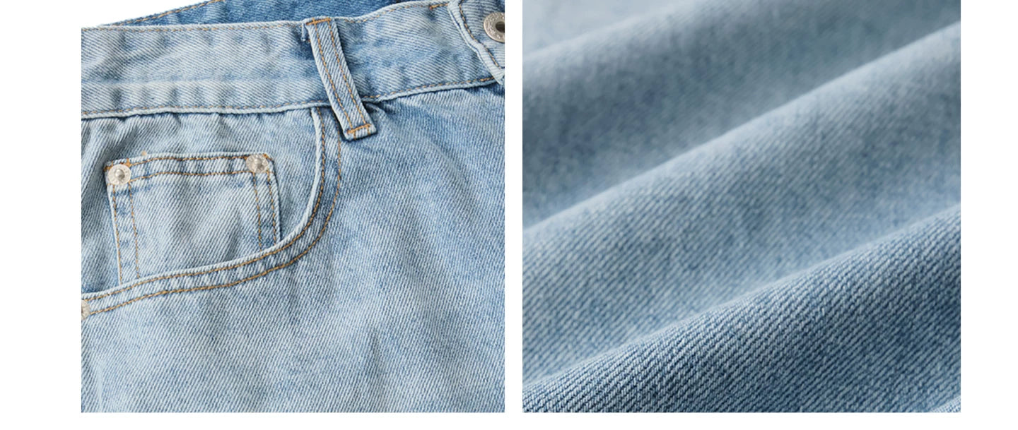 LIVINGTOWN Vintage Loose Straight High-Rise Jeans