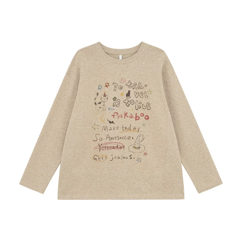 Kano Fun Print Loose Long Sleeve