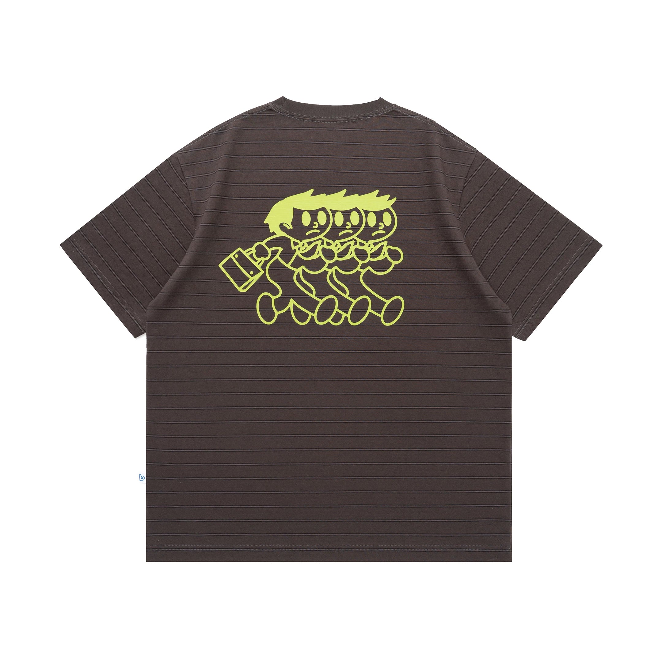 BENT IDEA Absentee Kid Print Striped Casual Tee