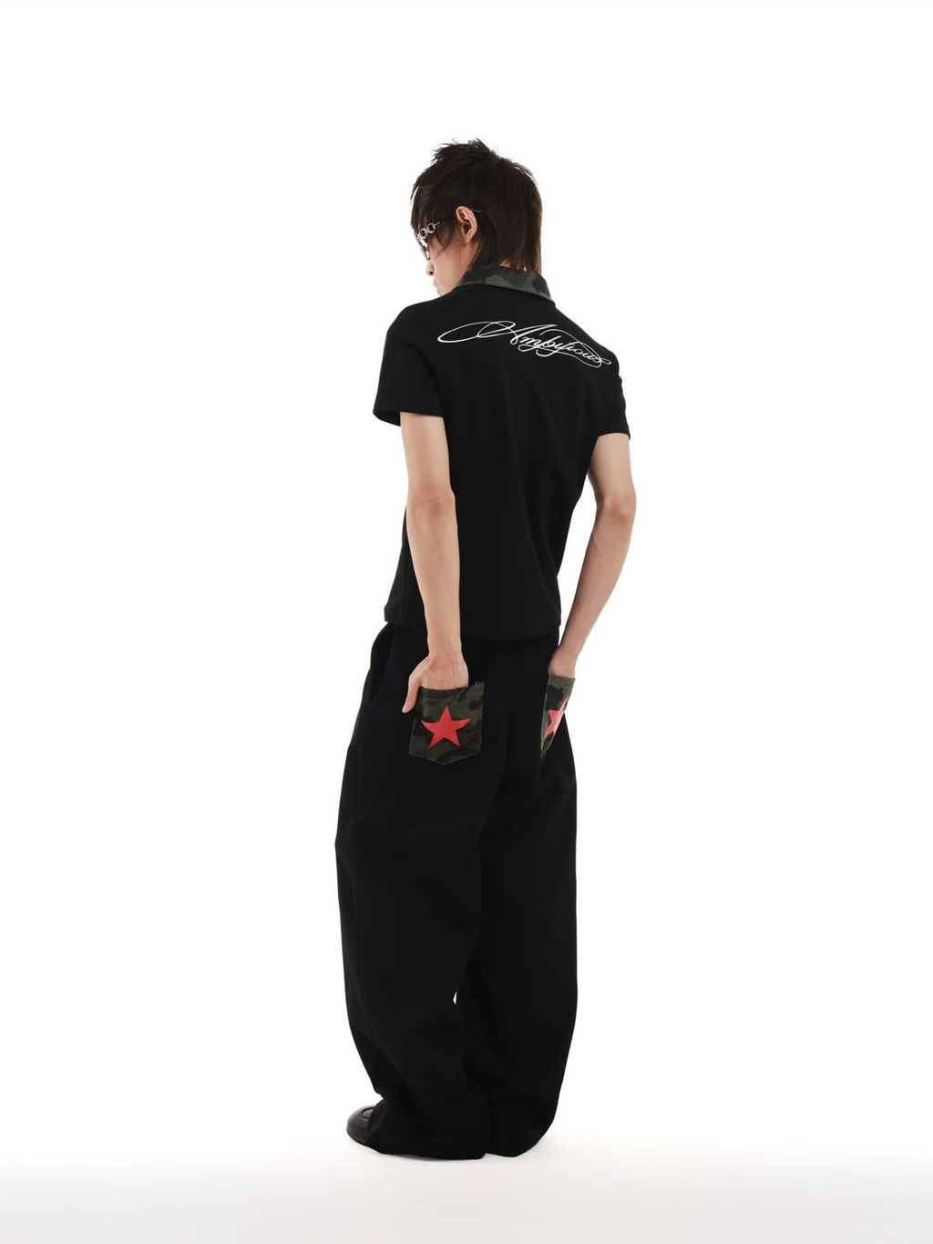 DETW Camouflage Contrasting Casual Sweatpants