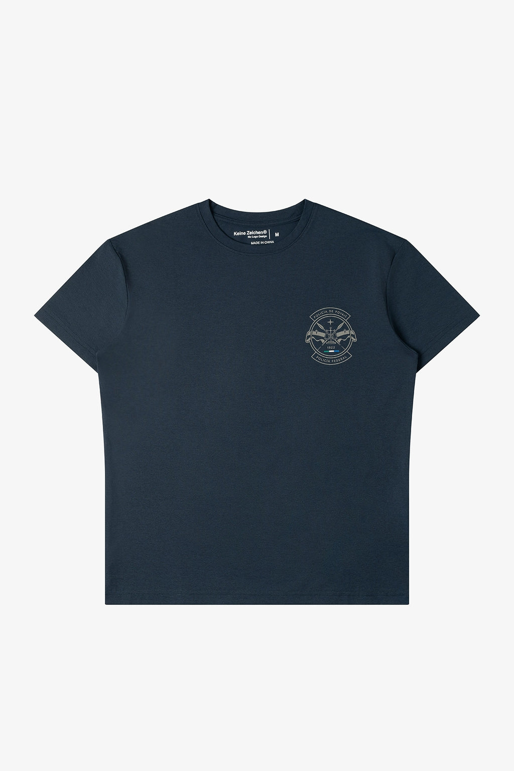 NO LOGO Strip Reflective Printed Front Shoulder Tee