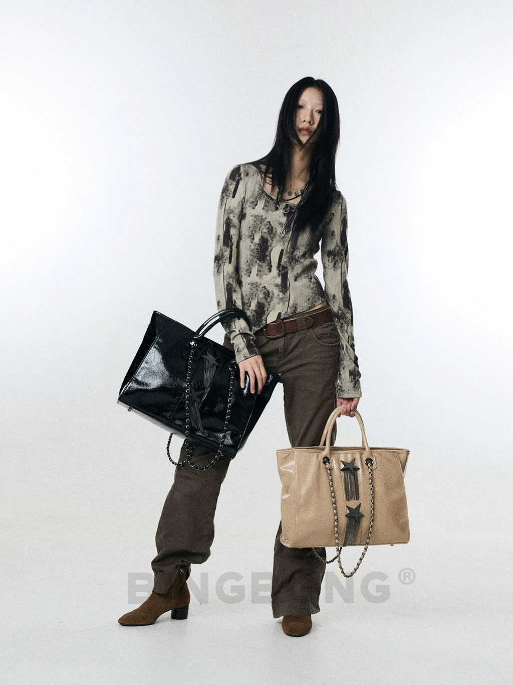 BINGBONG Large Capacity Cool Spicy Tote Bag Handbag