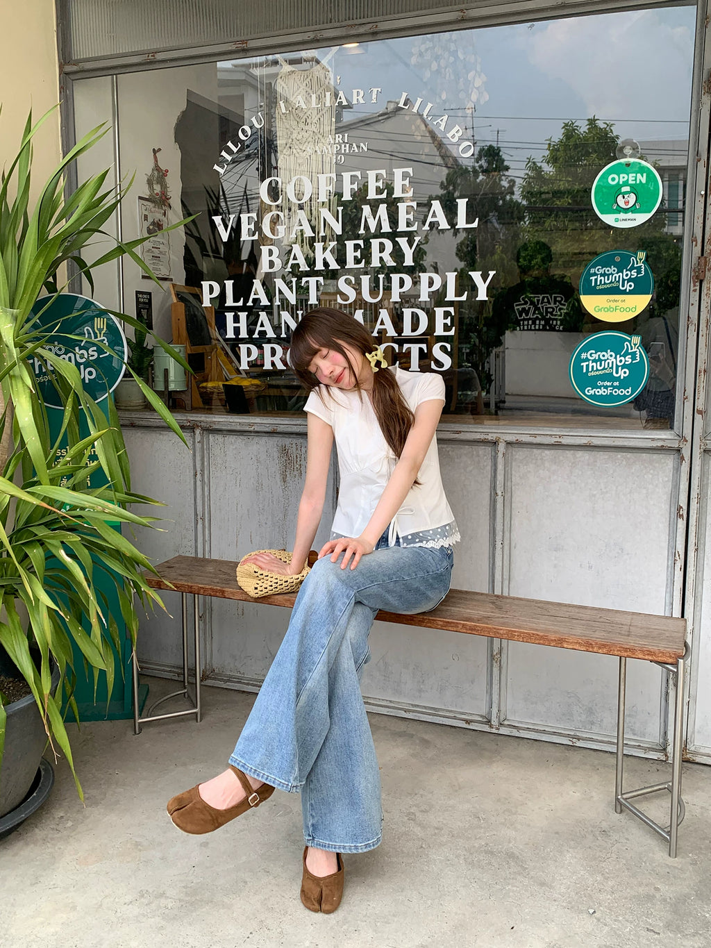 KANO Pleated Micro-elastic Horn Jeans