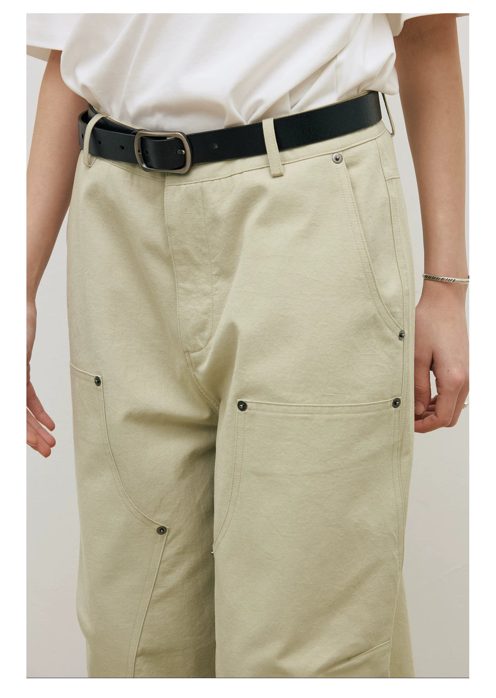 LR Rivet Tooling Straight Casual Pants