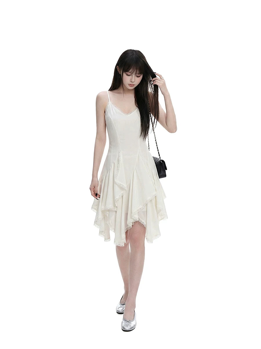 WITHMIN Tulle Lace Suspender Dress