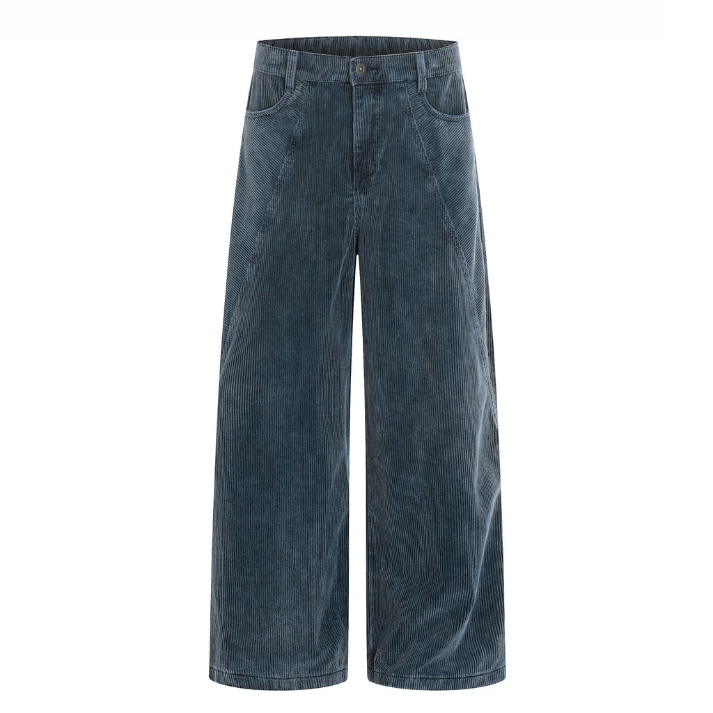 11KN corduroy straight-leg pure cotton washed pants