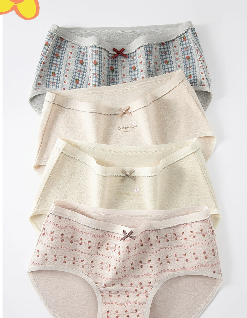 Urban Butterfly Cotton Antibacterial Cute Breathable Briefs