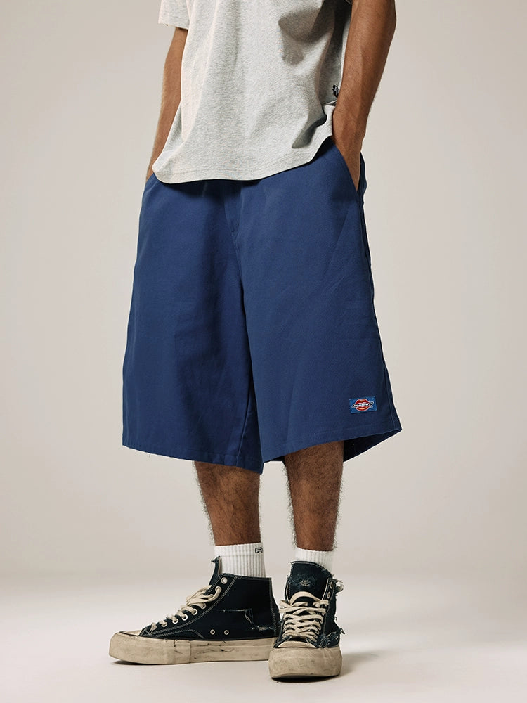 Remedy Guochao Loose Straight Casual Shorts