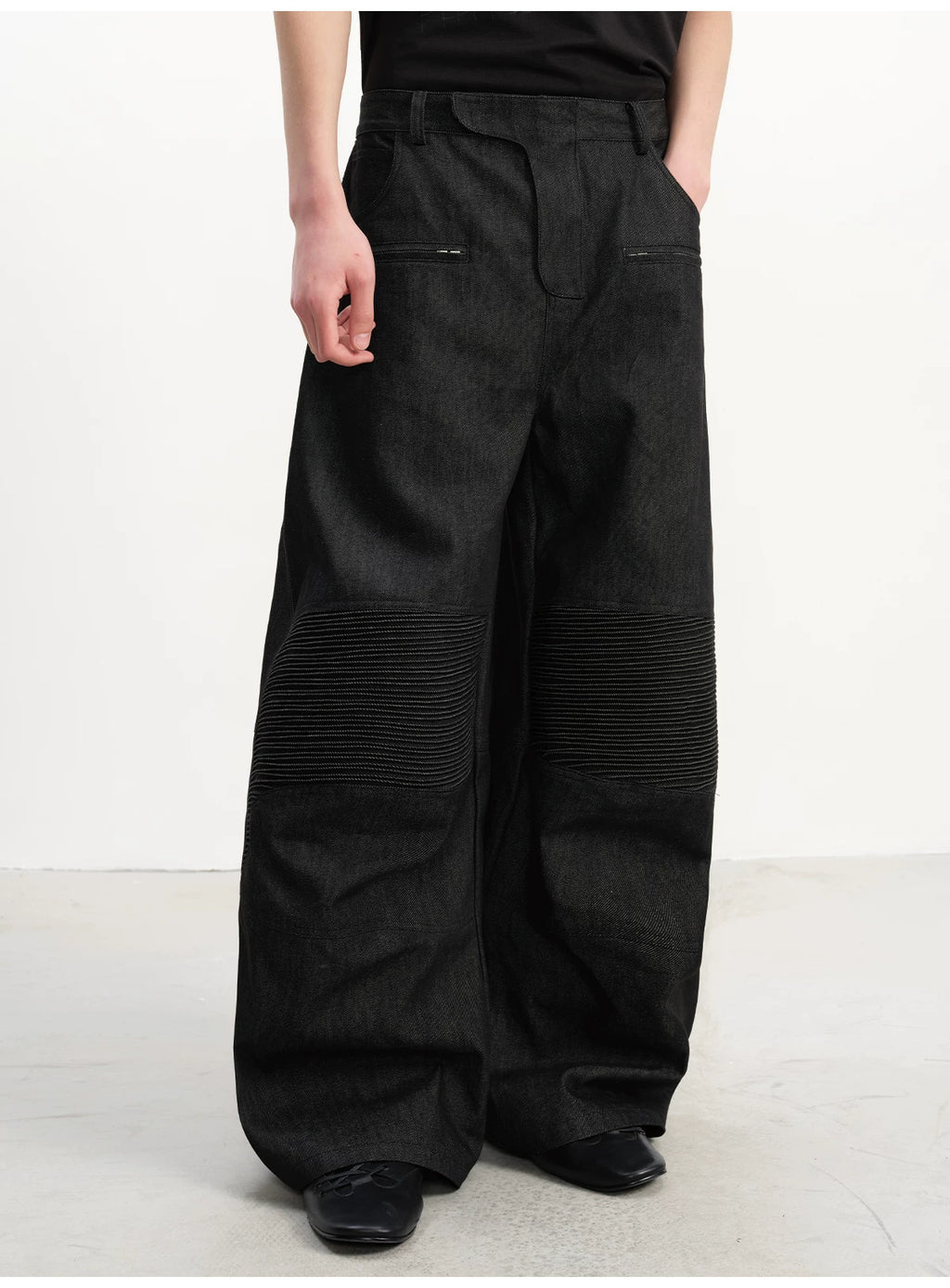 JCAESAR Retro Wide-leg Straight Jeans