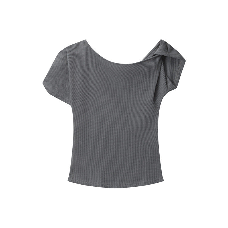 Nariele Slanted Collar Print Design Hottie Tee