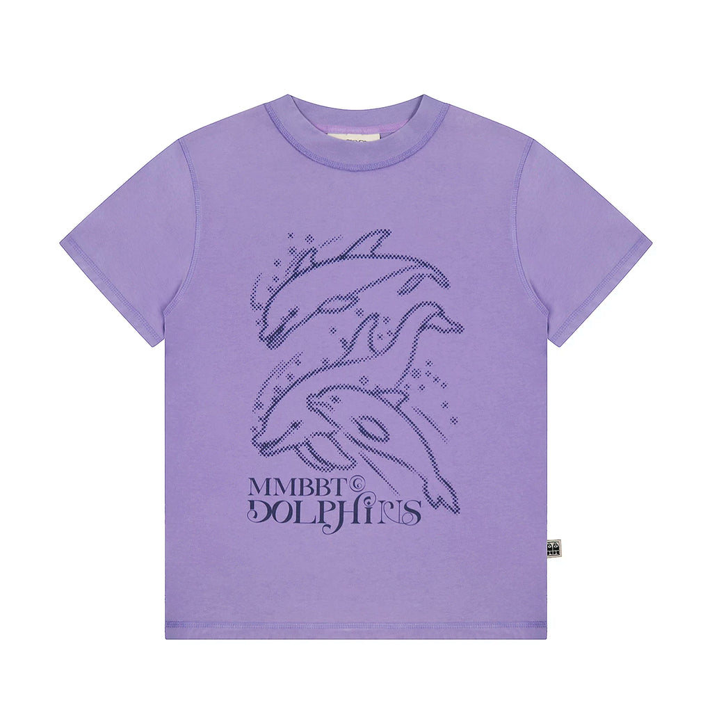 MMBBT Cartoon Dolphin Print Round Neck Tee
