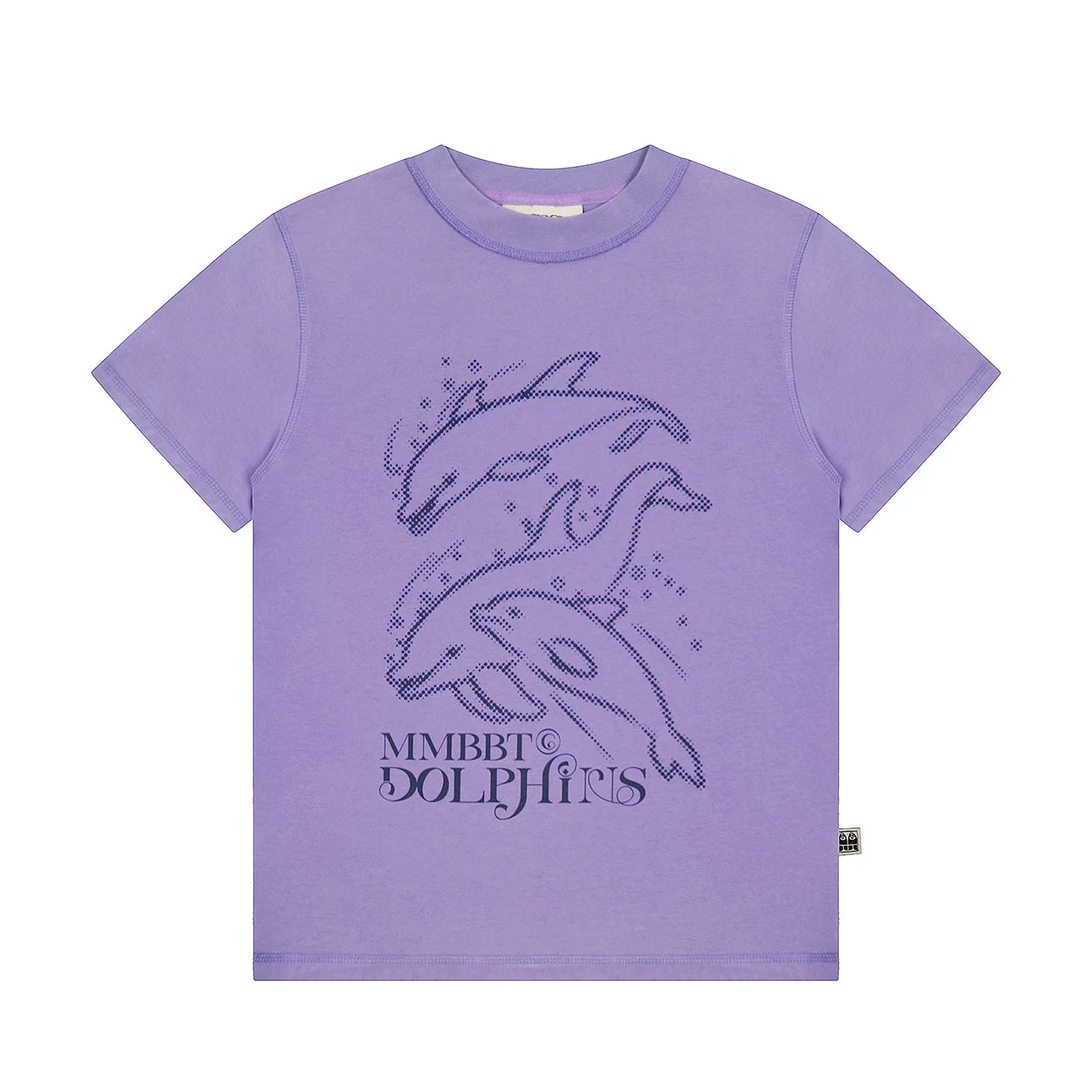 MMBBT Cartoon Dolphin Print Round Neck Tee