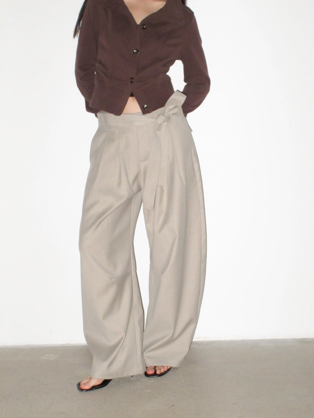 NOT UGLY Pleated Low-rise Slacks