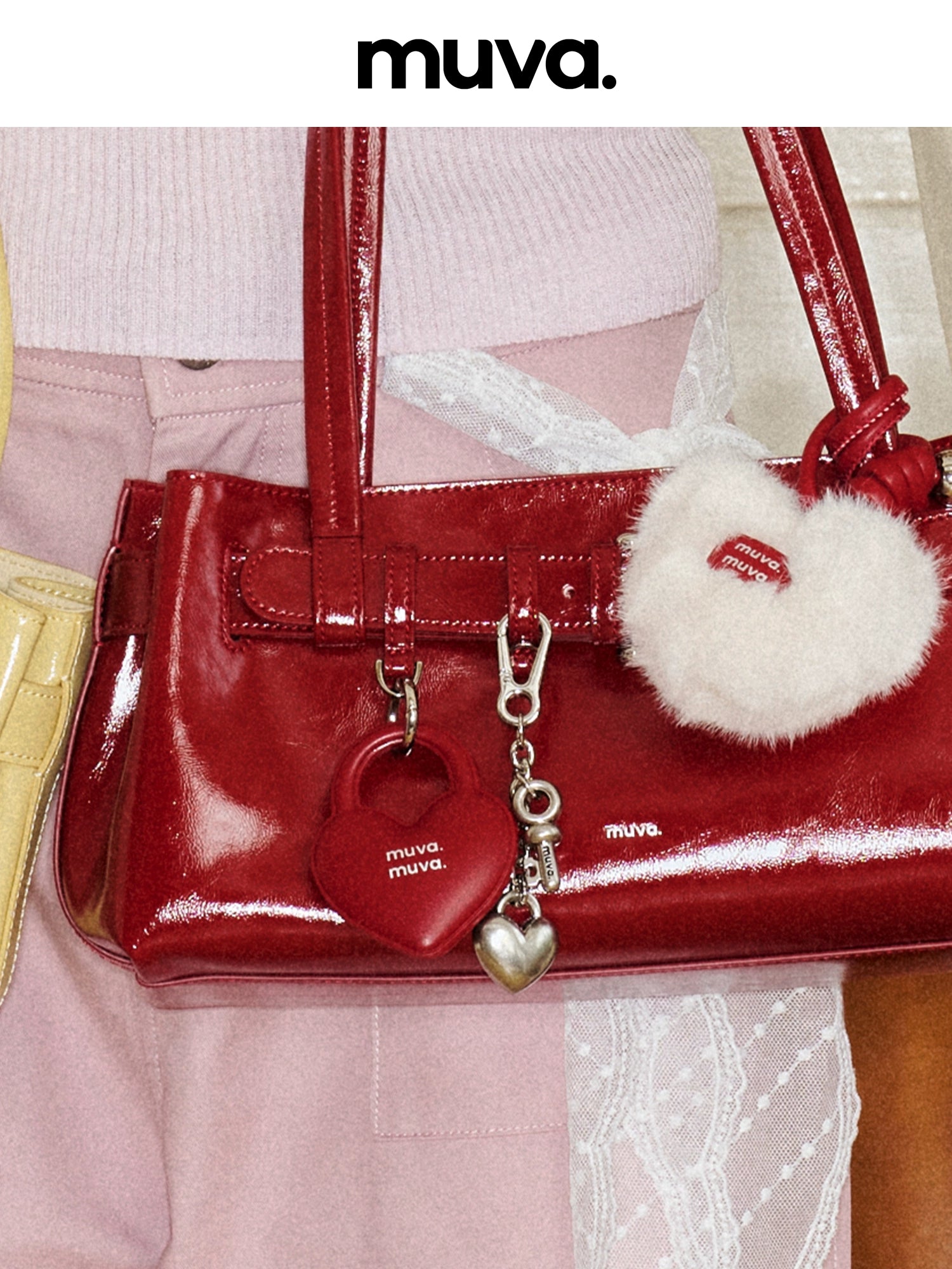 MUVA Textured Love Lanyard Handbag