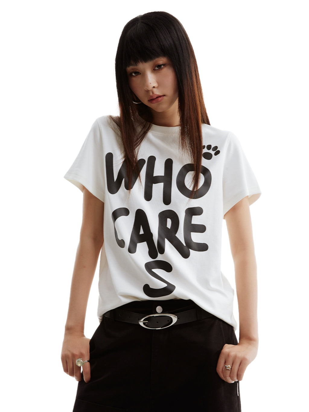 FUNKYFUN Alphabet Hand-drawn Font Printed Tee