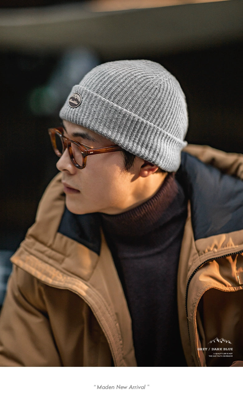 Maden Vintage Alphabet Knitted Wool Hat