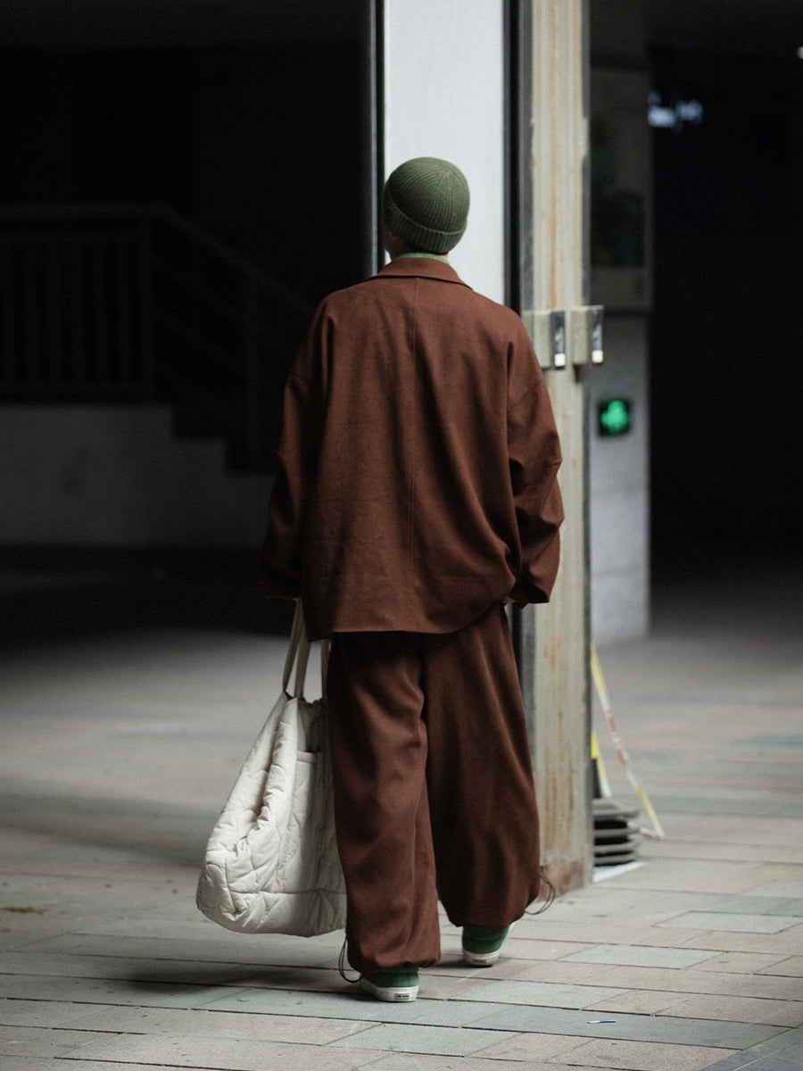 NOEARS Vintage Double-breasted Loose Casual Blazer