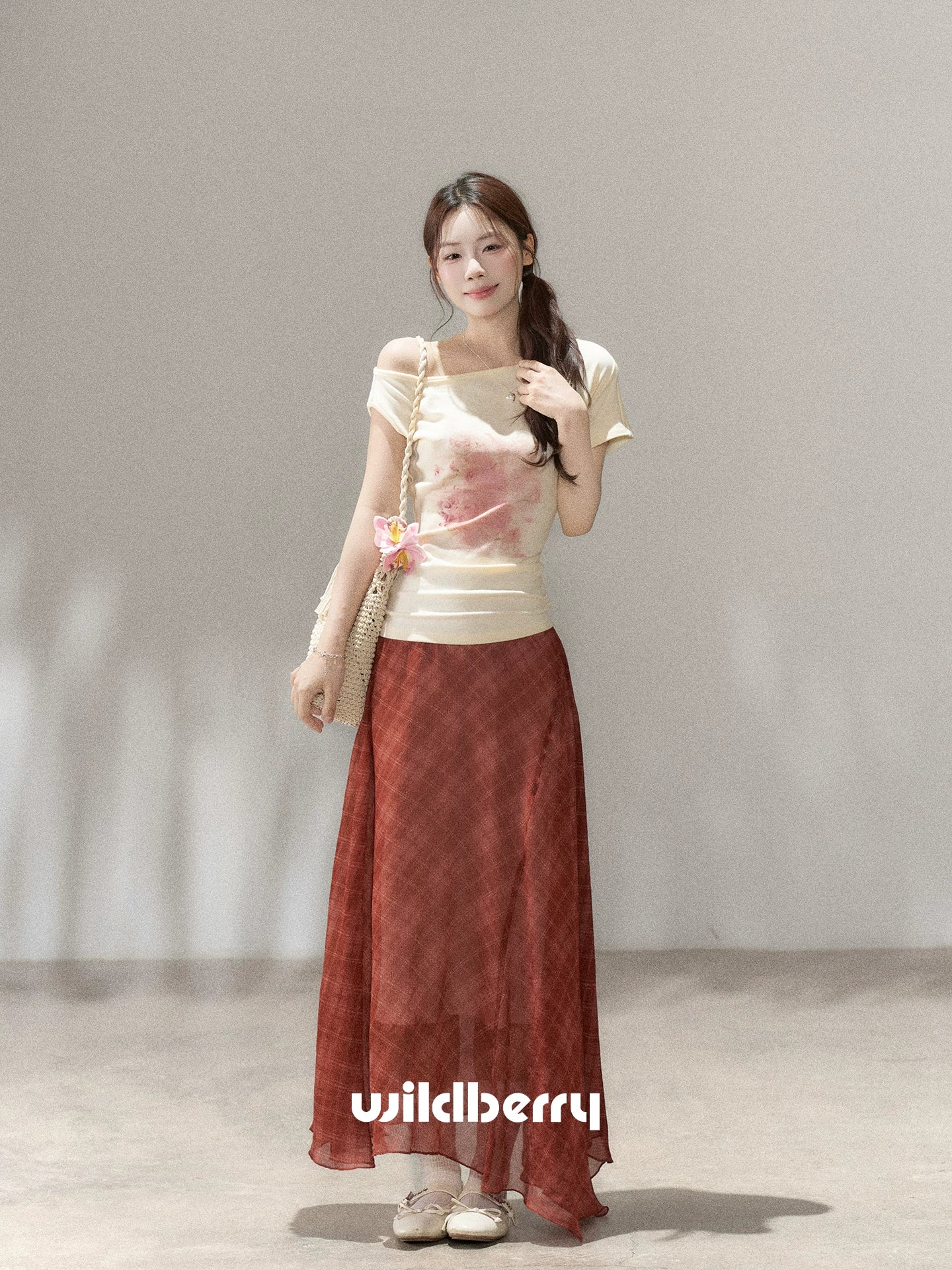 Wildberry Plaid High Waist Dress