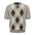 TAICHIISM Rhombus Knitted Splicing Plaid POLO Knitted Tee