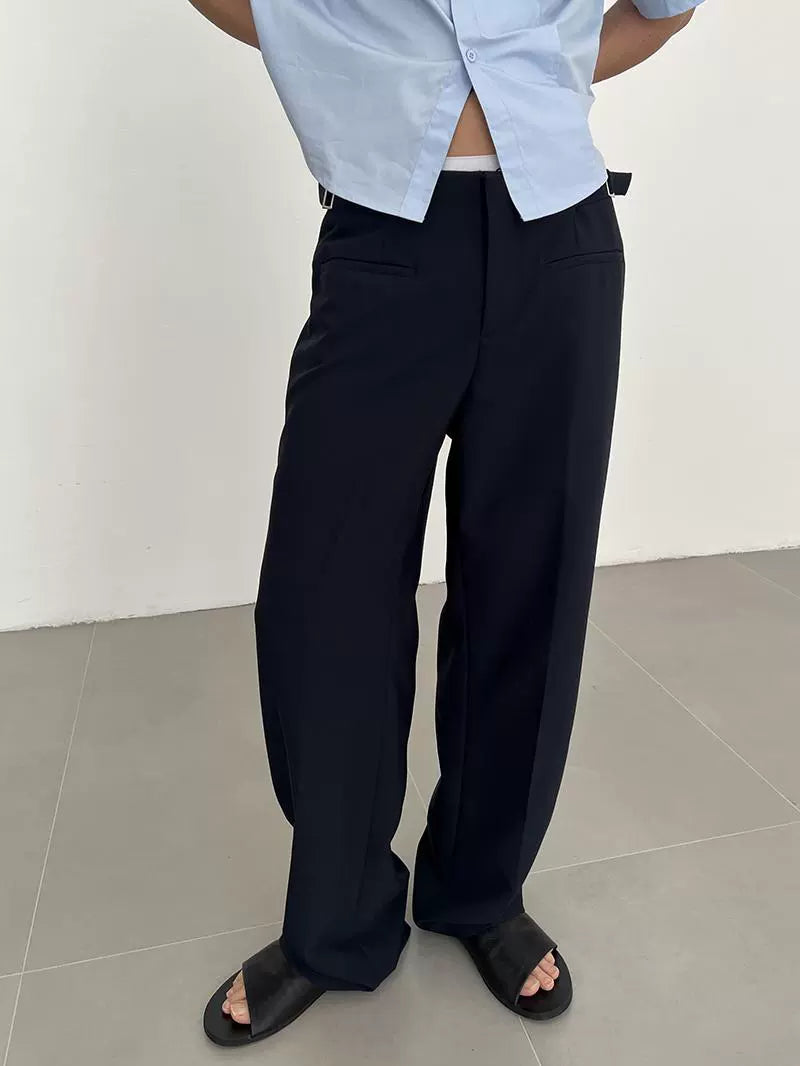 COLN Belt Adjustable Straight Pants