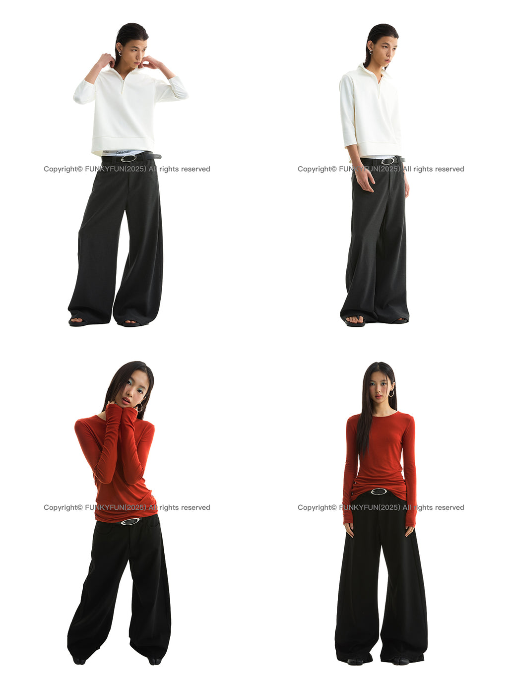 FUNKYFUN Loose Scimitar  Casual Trousers