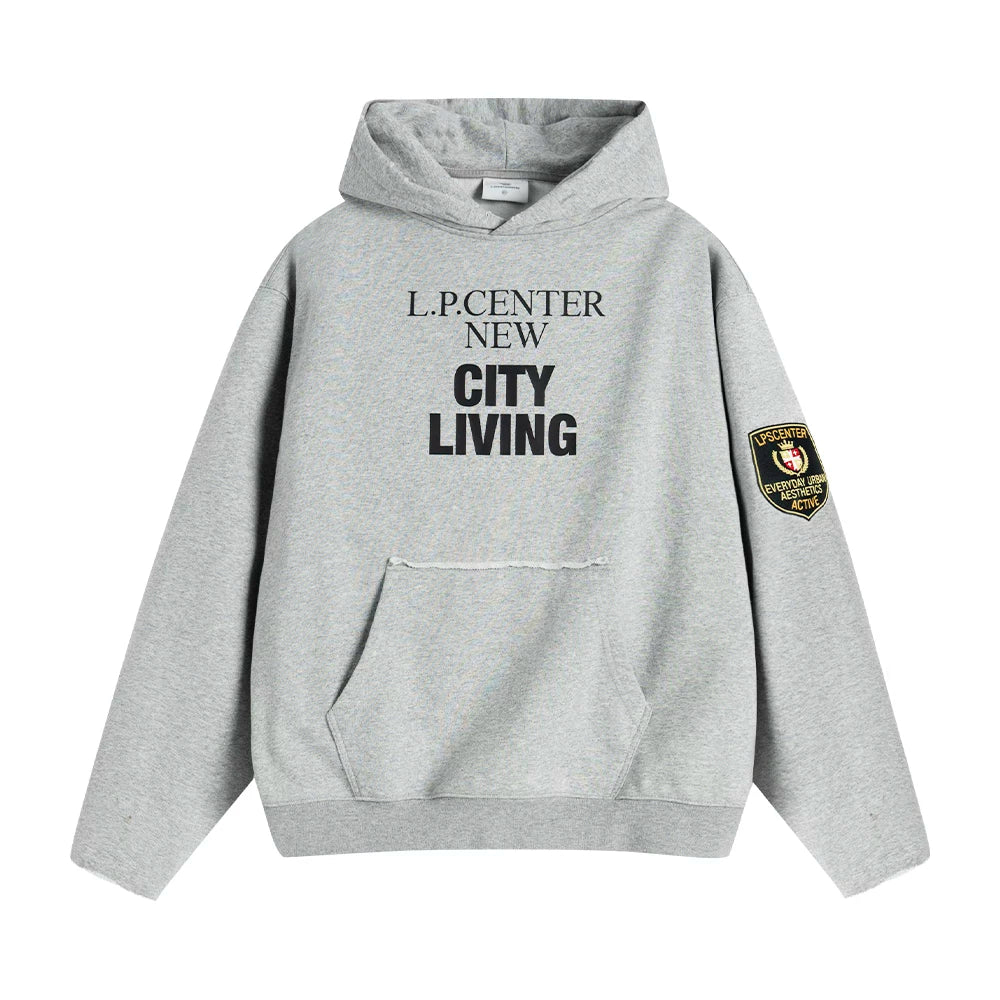Loopsoon Letter Badge Print Design Series Sweater/sweatpants/culottes