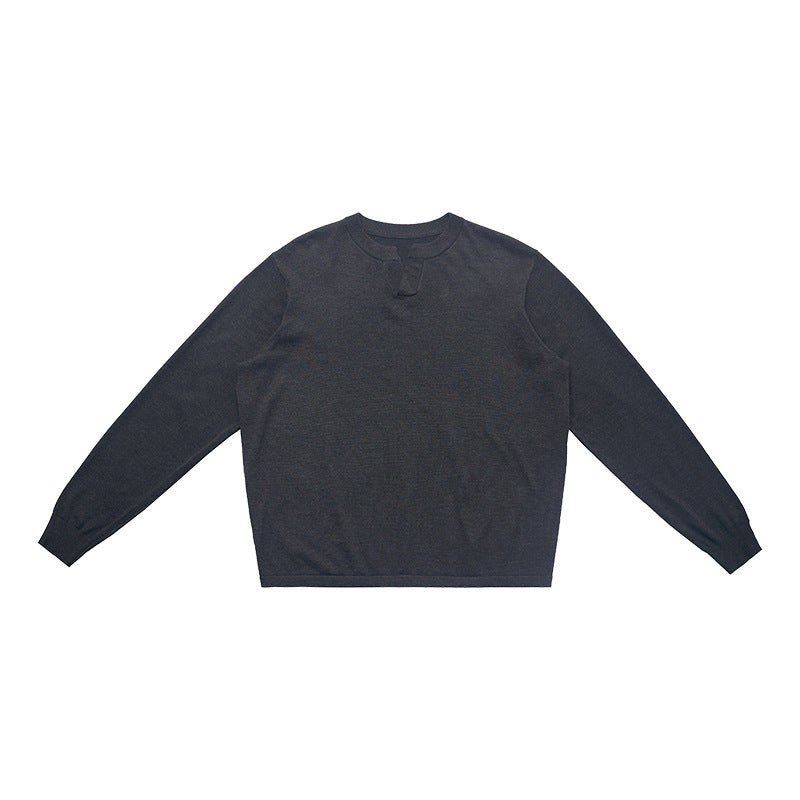 UNF Micro-elastic Loose V-neck Long Sleeve