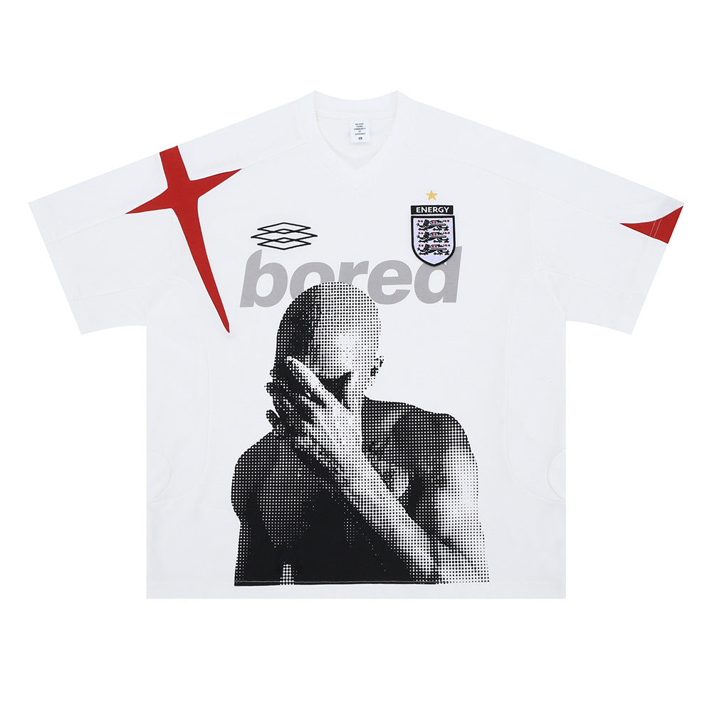 FORGIVNESS BORED  FRANK OCEAN splicing jersey Tee