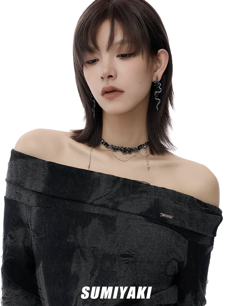 SUMIYAKI Yemengard Punk Snake Collarbone Chain
