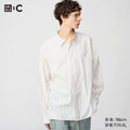 Uniqlo C series cooperative men's and women's loose striped shirt/long-sleeved shirt casual new 476025