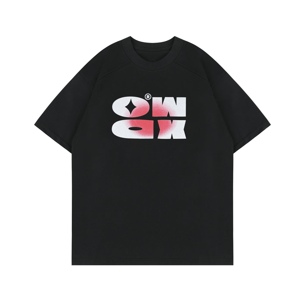 OWOX Letter Logo Smudge Casual Short Tee