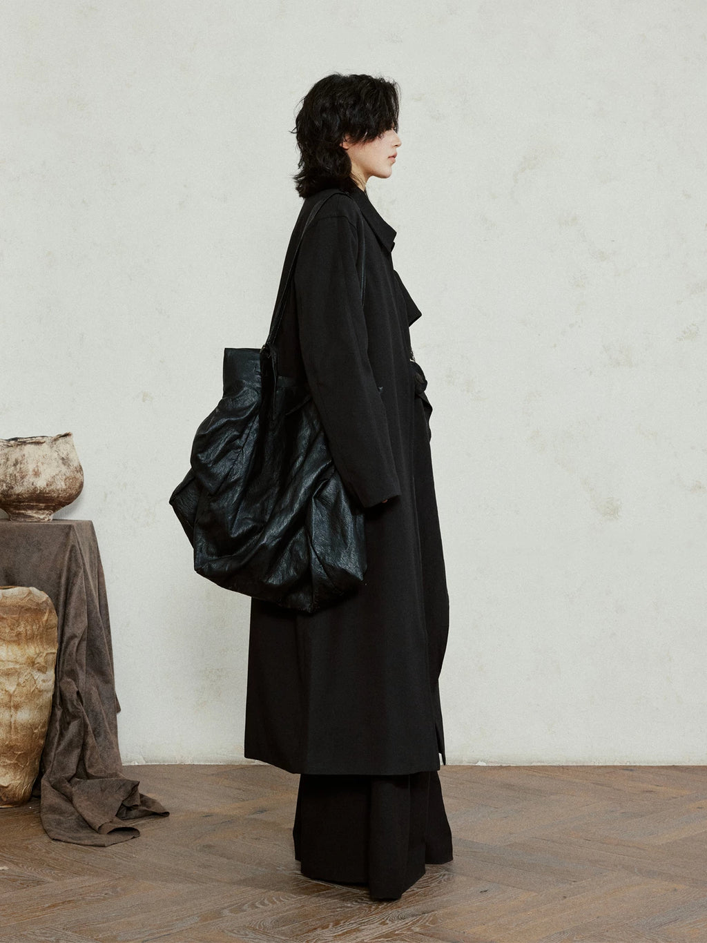 SUNYVONNE Long Irregular Lapel Blazer