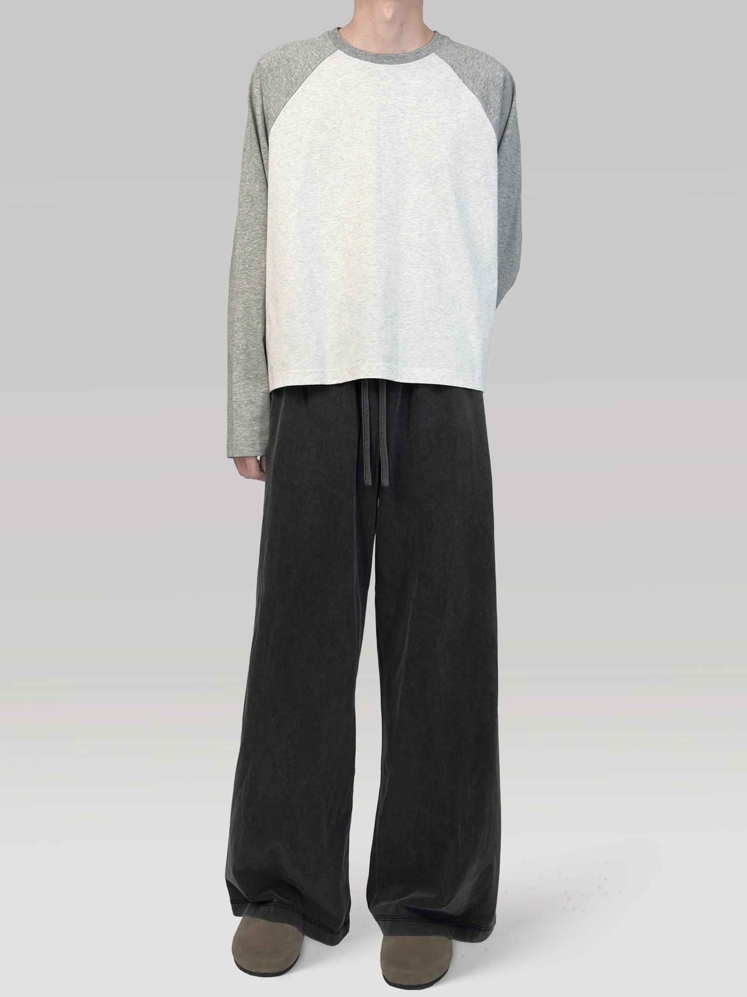 PLUS NO LOGO Loose Wide-leg Casual Trousers