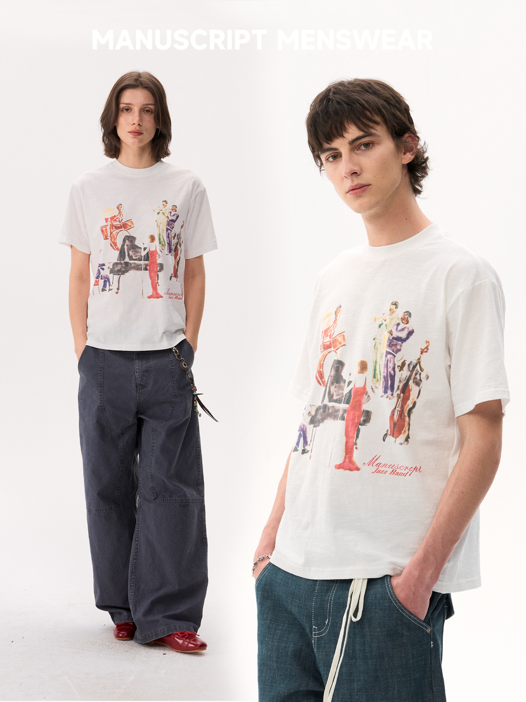 MANUSCRIPT Breathable Comfortable Casual Tee